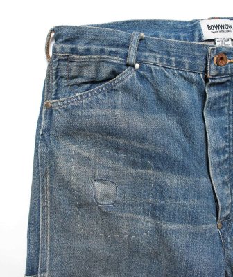 BOW WOW / MINER'S REPAIRED DENIM WORK PANTS