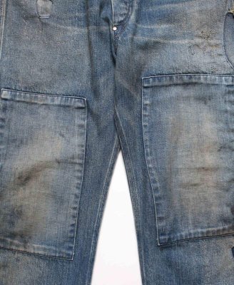 BOW WOW / MINER'S REPAIRED DENIM WORK PANTS