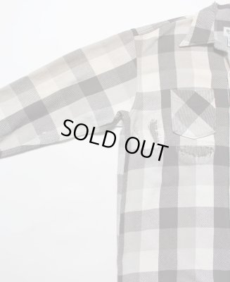BOW WOW / DAMAGED AND STAINED FLANNEL SHIRT