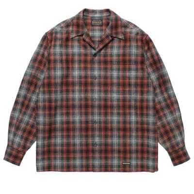 WACKO MARIA / PENDLETON / WOOL OMBRE CHECK OPEN COLLAR SHIRT