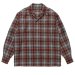 WACKO MARIA / PENDLETON / WOOL OMBRE CHECK OPEN COLLAR SHIRT