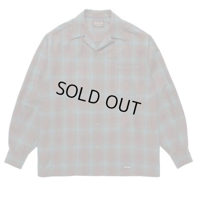 WACKO MARIA / PENDLETON / WOOL OMBRE CHECK OPEN COLLAR SHIRT