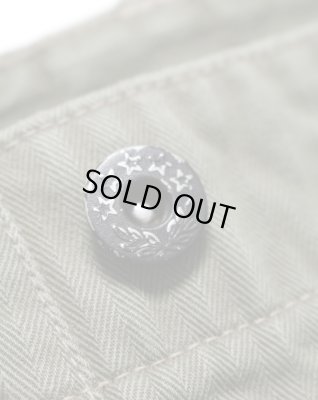 BOW WOW / PAINT STAINED USMC P-44 HBT TROUSERS