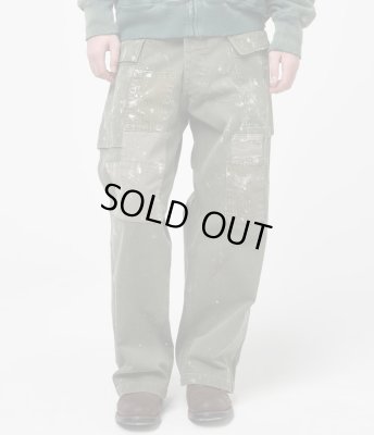BOW WOW / PAINT STAINED USMC P-44 HBT TROUSERS