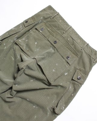 BOW WOW / PAINT STAINED USMC P-44 HBT TROUSERS