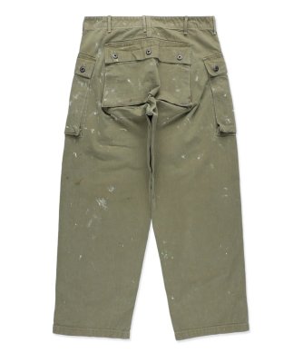 BOW WOW / PAINT STAINED USMC P-44 HBT TROUSERS