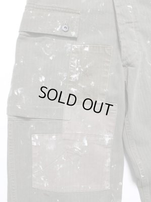 BOW WOW / PAINT STAINED USMC P-44 HBT TROUSERS