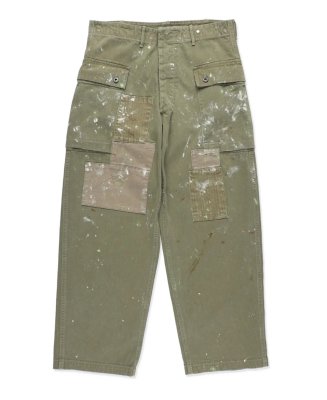 BOW WOW / PAINT STAINED USMC P-44 HBT TROUSERS
