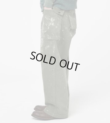 BOW WOW / PAINT STAINED USMC P-44 HBT TROUSERS