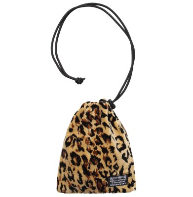 WACKO MARIA / LEOPARD VELVET DRAWSTRING BAG