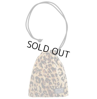 WACKO MARIA / LEOPARD VELVET DRAWSTRING BAG