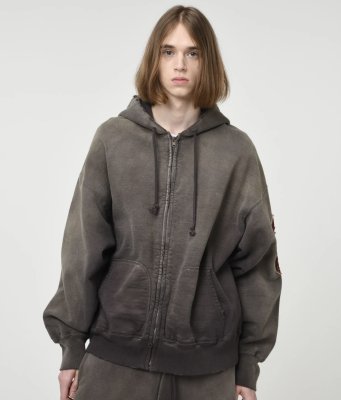 BOW WOW / BASEBALL CHAMPION ZIP HOODIE AGED