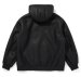 HIDE AND SEEK / PU Leather Boa Hooded Jacket