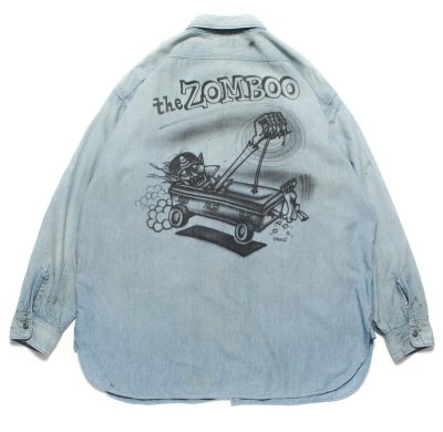 BOW WOW / SKETCH ZOMBOO USN CHAMBRAY SHIRT AGED
