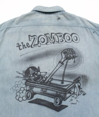 BOW WOW / SKETCH ZOMBOO USN CHAMBRAY SHIRT AGED