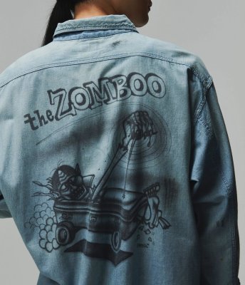 BOW WOW / SKETCH ZOMBOO USN CHAMBRAY SHIRT AGED