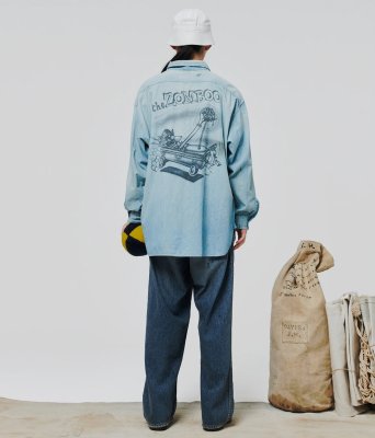 BOW WOW / SKETCH ZOMBOO USN CHAMBRAY SHIRT AGED