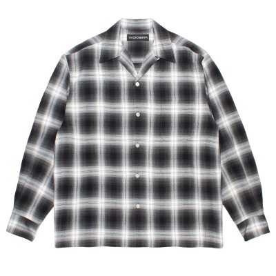 WACKO MARIA / OMBRE CHECK OPEN COLLAR SHIRT