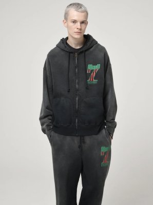 BOW WOW / #7 VINYL ZIP HOODIE AGED