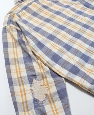 BOW WOW / UNIQUE POCKET CHECKED FLANNEL SHIRT AGED