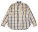 BOW WOW / UNIQUE POCKET CHECKED FLANNEL SHIRT AGED