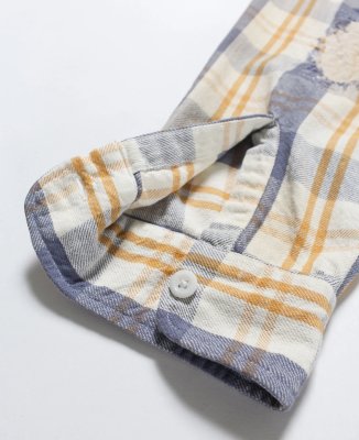BOW WOW / UNIQUE POCKET CHECKED FLANNEL SHIRT AGED