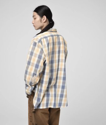 BOW WOW / UNIQUE POCKET CHECKED FLANNEL SHIRT AGED