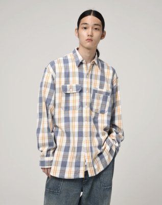 BOW WOW / UNIQUE POCKET CHECKED FLANNEL SHIRT