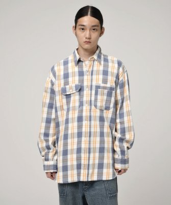 BOW WOW / UNIQUE POCKET CHECKED FLANNEL SHIRT