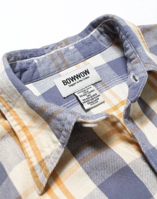 BOW WOW / UNIQUE POCKET CHECKED FLANNEL SHIRT AGED