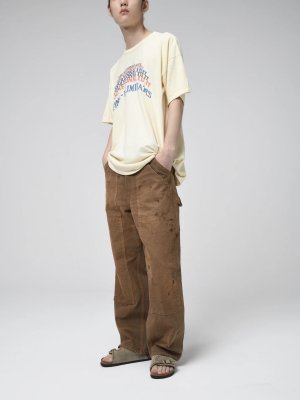 BOW WOW / BROWN DUCK DOUBLE KNEE PANTS AGED