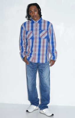 RATS / COTTON FLANNEL CHECK SHIRT