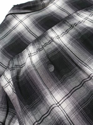 BOW WOW / REMADE RAYON PLAID SHIRT AGED