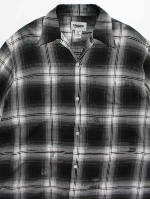 BOW WOW / REMADE RAYON PLAID SHIRT AGED