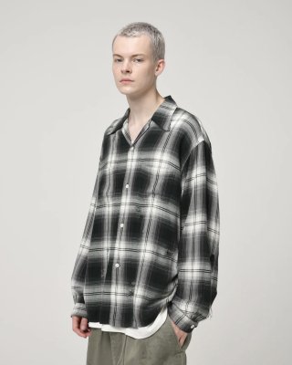 BOW WOW / REMADE RAYON PLAID SHIRT AGED