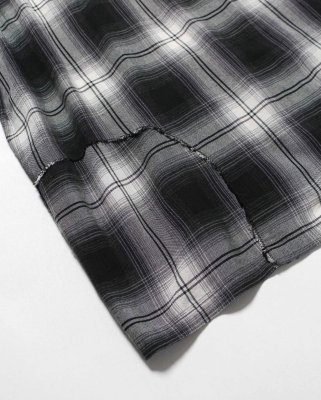 BOW WOW / REMADE RAYON PLAID SHIRT AGED