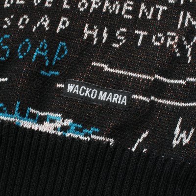 WACKO MARIA / JEAN-MICHEL BASQUIAT / JACQUARD KNIT CARDIGAN