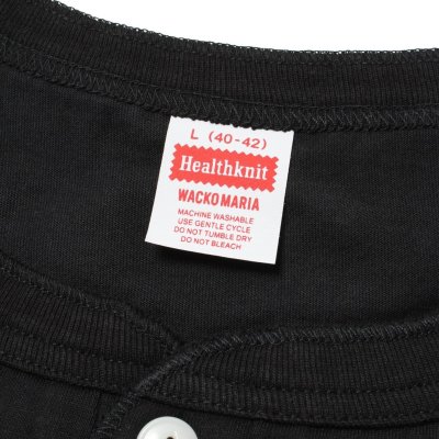 WACKO MARIA / HEALTHKNIT / HENLEY NECK T-SHIRT