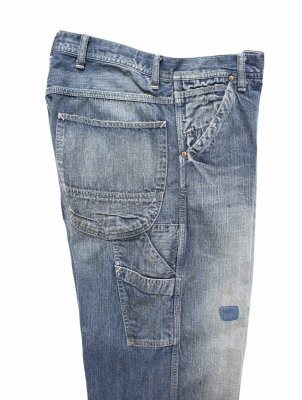 BOW WOW / HERITAGE DENIM PAINTER PANTS AGED
