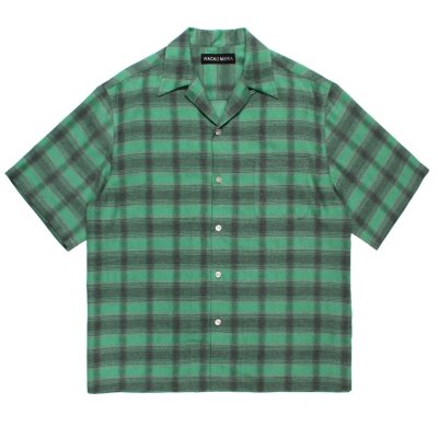 WACKO MARIA / OMBRE CHECK OPEN COLLAR SHIRT