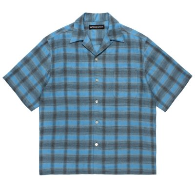 WACKO MARIA / OMBRE CHECK OPEN COLLAR SHIRT