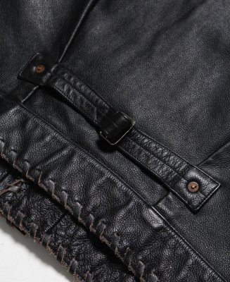 BOW WOW / LACE-UP LEATHER TRUCKER JACKET
