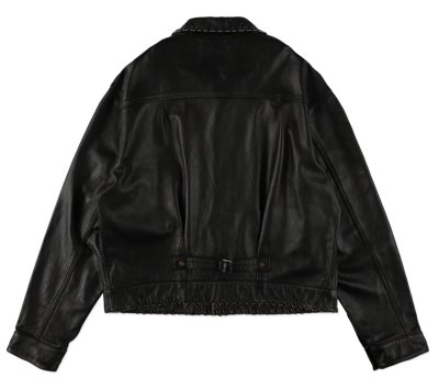 BOW WOW / LACE-UP LEATHER TRUCKER JACKET