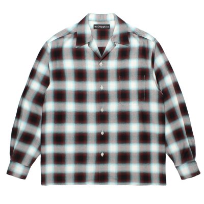 WACKO MARIA / OMBRE CHECK OPEN COLLAR SHIRT