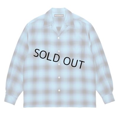 WACKO MARIA / OMBRE CHECK OPEN COLLAR SHIRT
