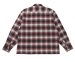 画像2: HIDE AND SEEK ＜ハイドアンドシーク＞ / Check L/S Shirt(26aw)（オープンカラーシャツ） / レッド (2)