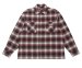 画像1: HIDE AND SEEK ＜ハイドアンドシーク＞ / Check L/S Shirt(26aw)（オープンカラーシャツ） / レッド (1)