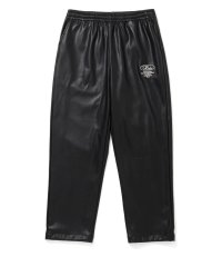 画像1: HIDE AND SEEK ＜ハイドアンドシーク＞ / Track Jacket(PU Leather)（フェイクレザートラックジャケット） / ブラック