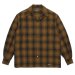 WACKO MARIA / PENDLETON / WOOL OMBRE CHECK OPEN COLLAR SHIRT