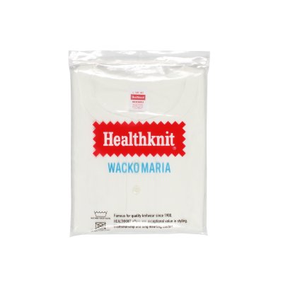 WACKO MARIA / HEALTHKNIT / HENLEY NECK LONG SLEEVE T-SHIRT
